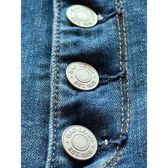 GAP Denim 'True Skinny' Buttonfly Fringe Hem Jeans Women sz 30 - Picture 3 of 12